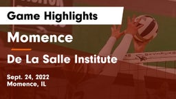 Momence  vs De La Salle Institute Game Highlights - Sept. 24, 2022