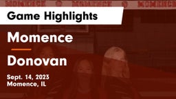 Momence  vs Donovan  Game Highlights - Sept. 14, 2023