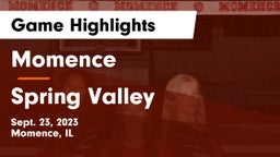 Momence  vs Spring Valley  Game Highlights - Sept. 23, 2023