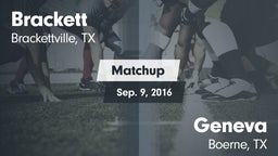 Matchup: Brackett  vs. Geneva  2016