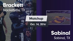 Matchup: Brackett  vs. Sabinal  2016