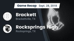 Recap: Brackett  vs. Rocksprings High 2018