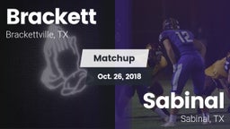 Matchup: Brackett  vs. Sabinal  2018