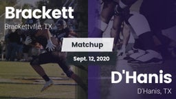 Matchup: Brackett  vs. D'Hanis  2020