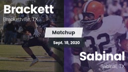 Matchup: Brackett  vs. Sabinal  2020