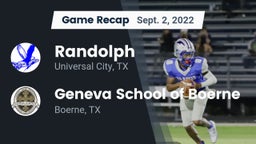 Recap: Randolph  vs. Geneva School of Boerne 2022