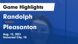 Randolph  vs Pleasanton  Game Highlights - Aug. 12, 2021