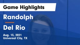 Randolph  vs Del Rio  Game Highlights - Aug. 13, 2021