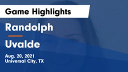 Randolph  vs Uvalde Game Highlights - Aug. 20, 2021