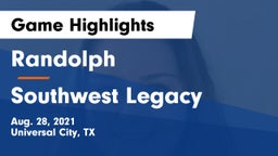 Randolph  vs Southwest Legacy  Game Highlights - Aug. 28, 2021