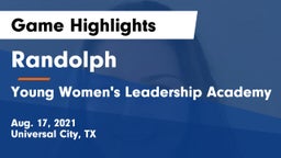 Randolph  vs Young Women's Leadership Academy Game Highlights - Aug. 17, 2021