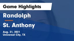 Randolph  vs St. Anthony Game Highlights - Aug. 31, 2021