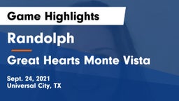 Randolph  vs Great Hearts Monte Vista  Game Highlights - Sept. 24, 2021
