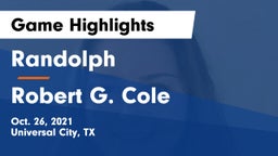 Randolph  vs Robert G. Cole  Game Highlights - Oct. 26, 2021