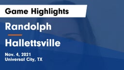 Randolph  vs Hallettsville Game Highlights - Nov. 4, 2021