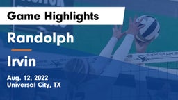 Randolph  vs Irvin  Game Highlights - Aug. 12, 2022