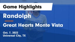 Randolph  vs Great Hearts Monte Vista Game Highlights - Oct. 7, 2022