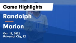 Randolph  vs Marion  Game Highlights - Oct. 18, 2022