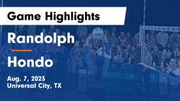 Randolph  vs Hondo  Game Highlights - Aug. 7, 2023