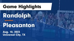 Randolph  vs Pleasanton  Game Highlights - Aug. 10, 2023