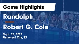 Randolph  vs Robert G. Cole  Game Highlights - Sept. 26, 2023