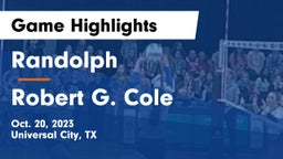 Randolph  vs Robert G. Cole  Game Highlights - Oct. 20, 2023