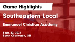 Southeastern Local  vs Emmanuel Christian Academy Game Highlights - Sept. 22, 2021