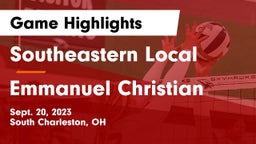 Southeastern Local  vs Emmanuel Christian  Game Highlights - Sept. 20, 2023