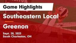 Southeastern Local  vs Greenon  Game Highlights - Sept. 28, 2023