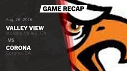 Recap: Valley View  vs. Corona  2016