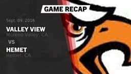 Recap: Valley View  vs. Hemet  2016