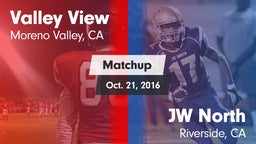 Matchup: Valley View High vs. JW North  2016