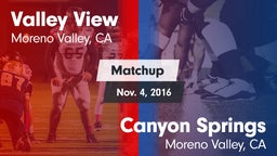 Matchup: Valley View High vs. Canyon Springs  2016