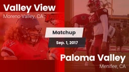 Matchup: Valley View High vs. Paloma Valley  2017