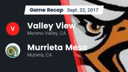 Recap: Valley View  vs. Murrieta Mesa  2017