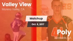 Matchup: Valley View High vs. Poly  2017