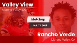 Matchup: Valley View High vs. Rancho Verde  2017