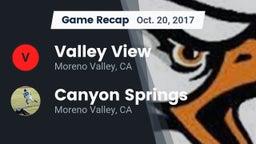 Recap: Valley View  vs. Canyon Springs  2017