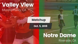 Matchup: Valley View High vs. Notre Dame  2018