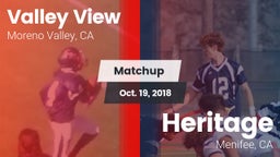 Matchup: Valley View High vs. Heritage  2018