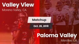 Matchup: Valley View High vs. Paloma Valley  2018