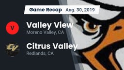 Recap: Valley View  vs. Citrus Valley  2019