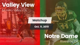 Matchup: Valley View High vs. Notre Dame  2019