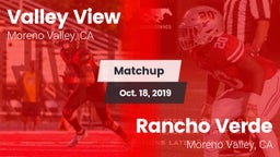 Matchup: Valley View High vs. Rancho Verde  2019