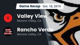 Recap: Valley View  vs. Rancho Verde  2019