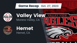 Recap: Valley View  vs. Hemet  2023