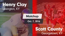 Matchup: Henry Clay High vs. Scott County  2016