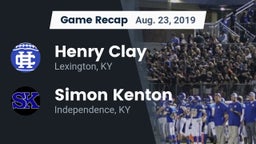 Recap: Henry Clay  vs. Simon Kenton  2019