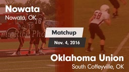Matchup: Nowata vs. Oklahoma Union  2016
