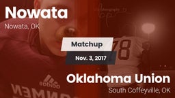 Matchup: Nowata vs. Oklahoma Union  2017
